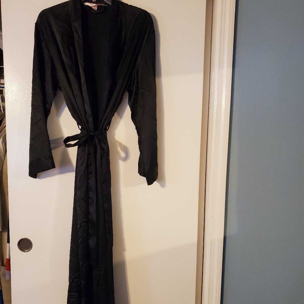 Full length satin robe